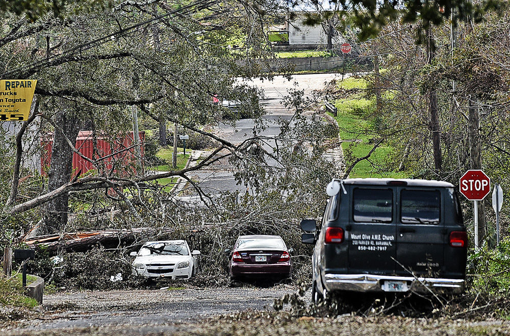 Hurricane Michael aftermath county roads
